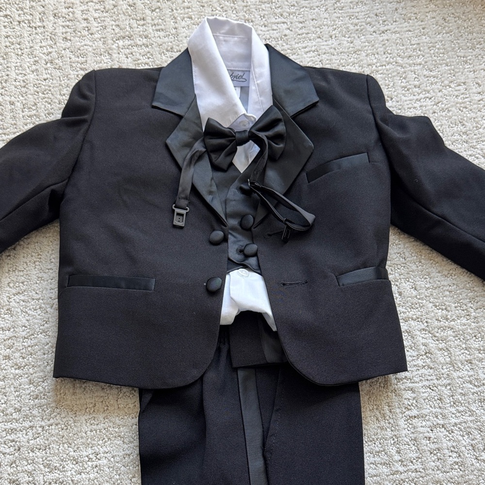 Black Formal Suit with Bow Tie
